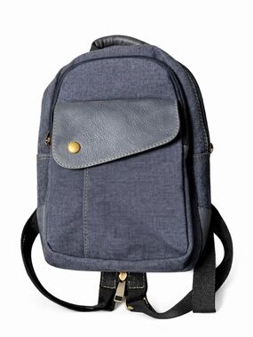 Cargoit Denim Blue Backpack Travel Work School Bag utility